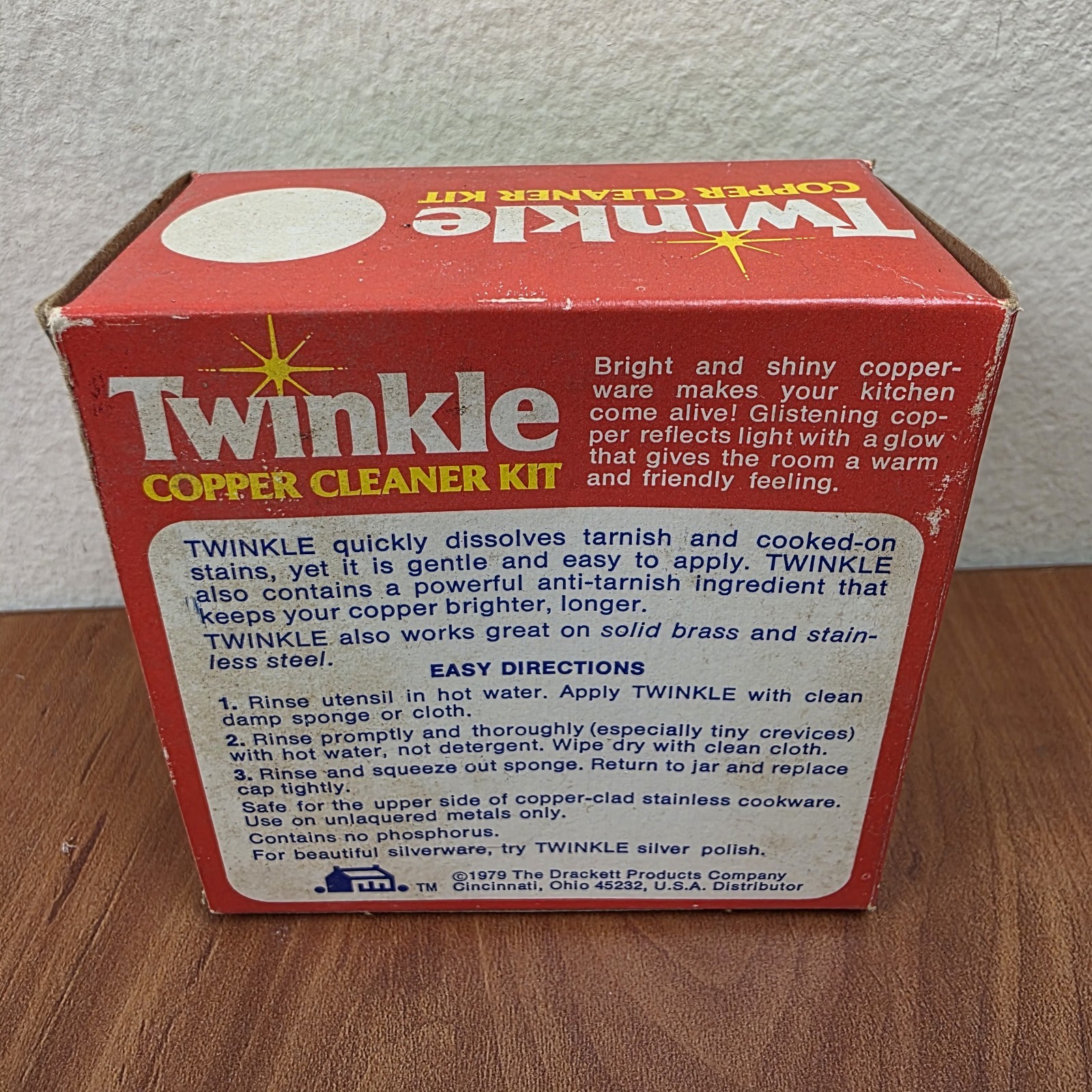 Vintage Twinkle Copper Cleaner Unused in Original Box Movie Prop 1979