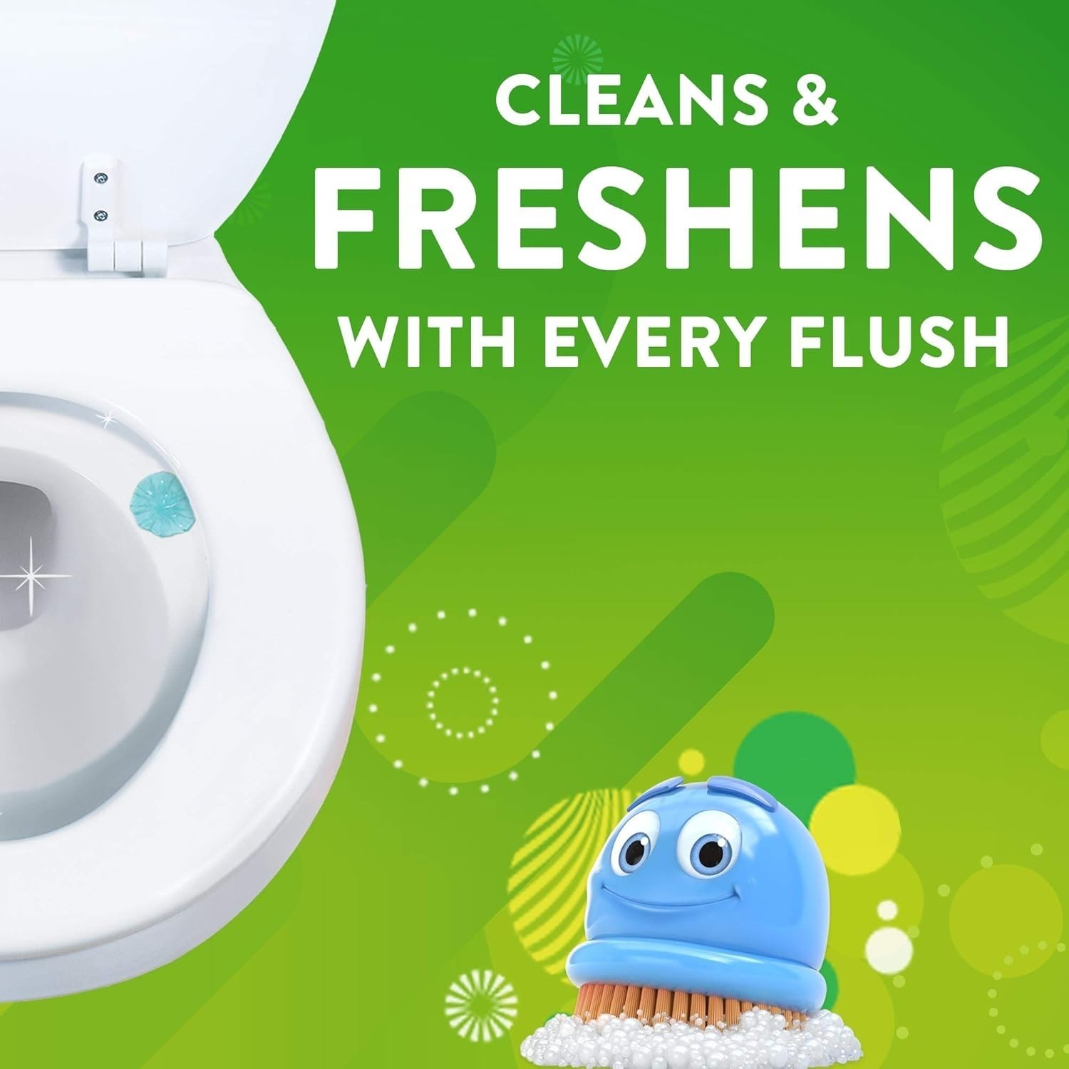 Fresh Gel Toilet Cleaning Stamps Rainshower Scent 2 Pack with Dispenser