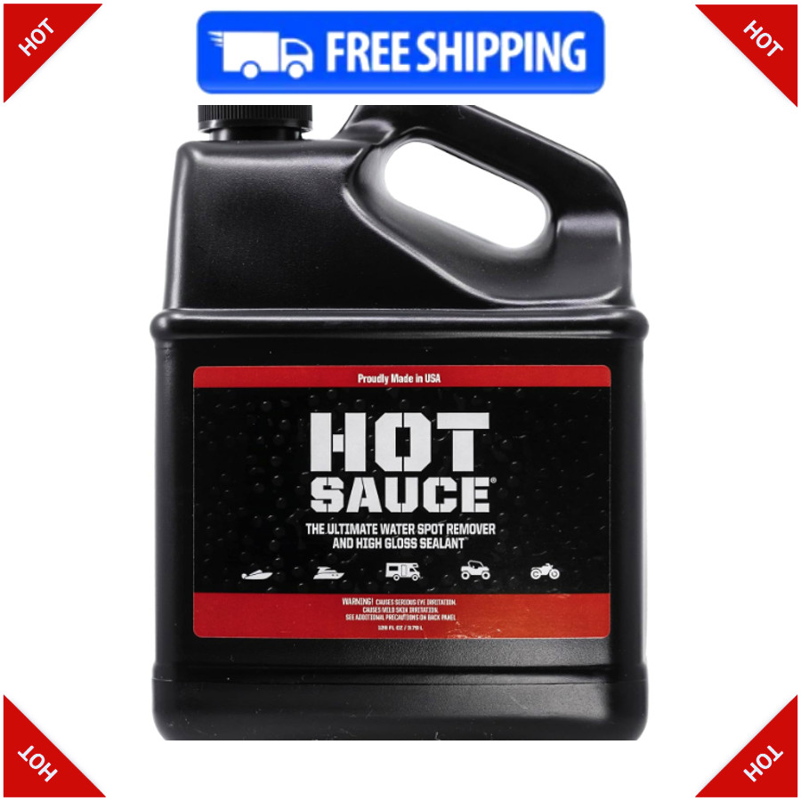 HS-0128 Hot Sauce Hard Water Spot Remover, Gallon Refill, for Boats, RVs, Pow…