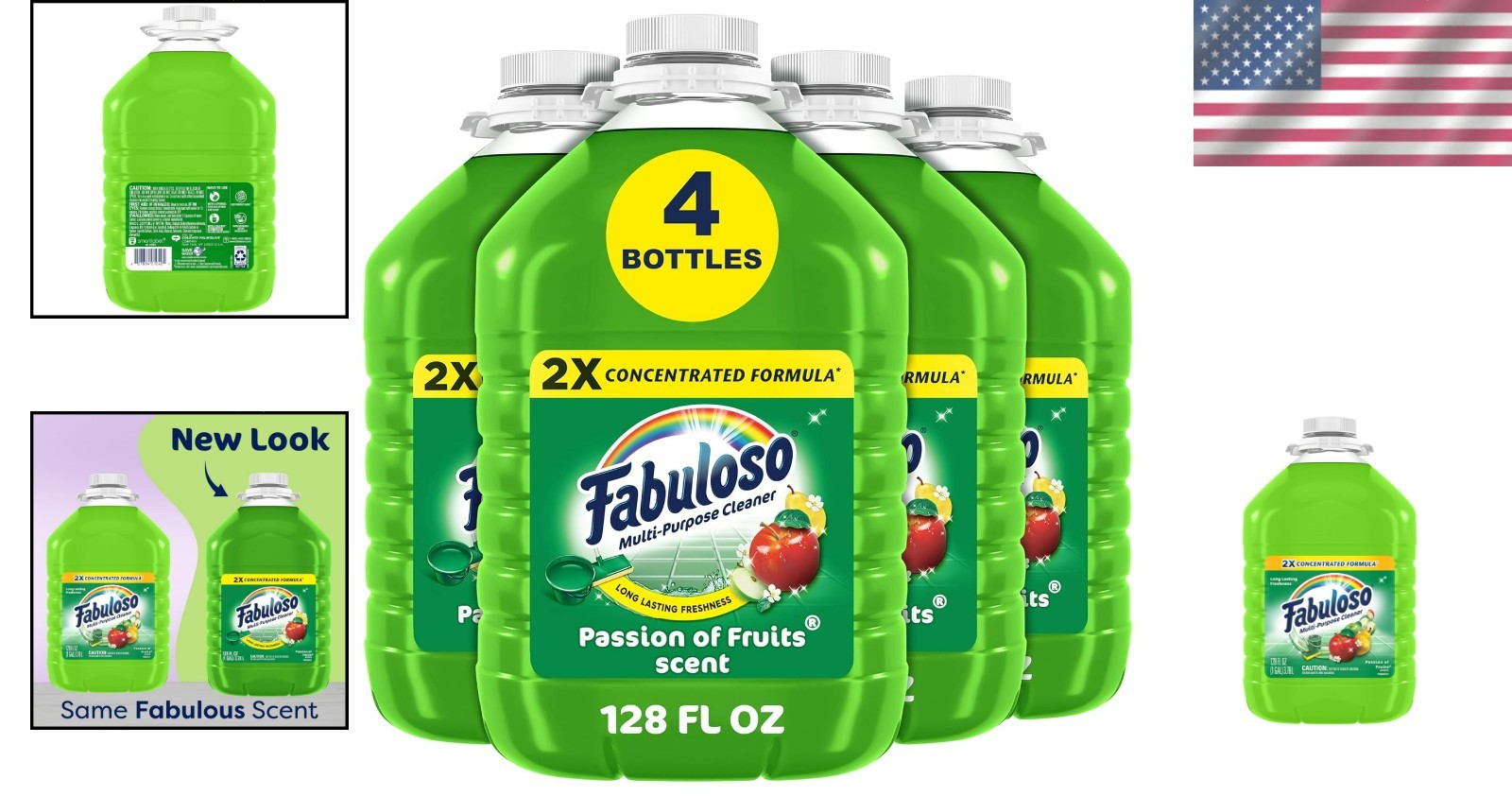 128oz 2X Multi Purpose Cleaner No Rinse Floor Cleaner Passion Fruit Scent