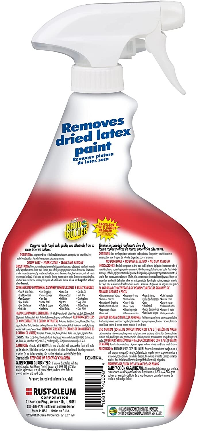 Krud Kutter KK326 Original Concentrated Cleaner/Degreaser, 32 oz