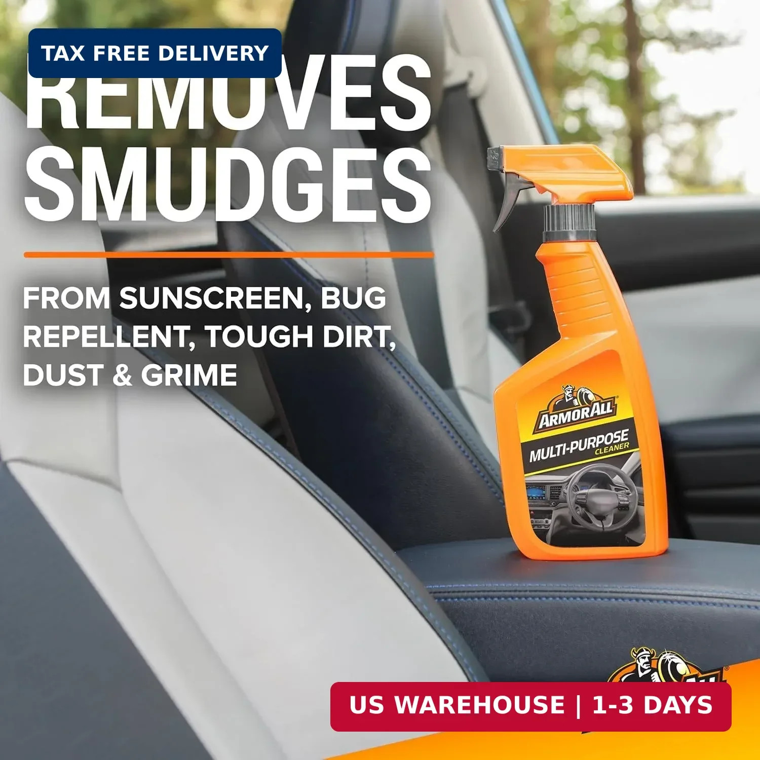 Armor All Multi Purpose Cleaner, Car Cleaner Spray for All Auto Surfaces, 16 Fl