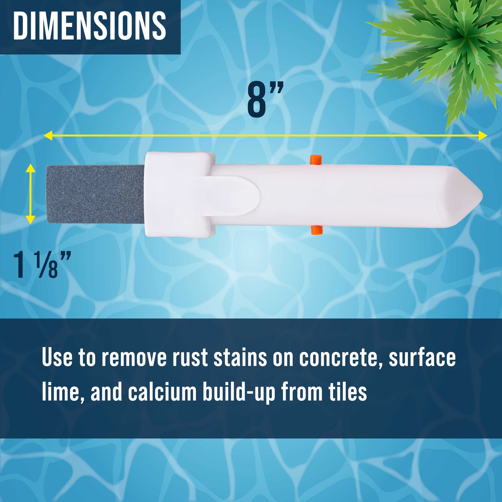 3 U.S. Pool Supply Pool Cleaning Pumice Stones, Pole Handles, Remove Rust Stains