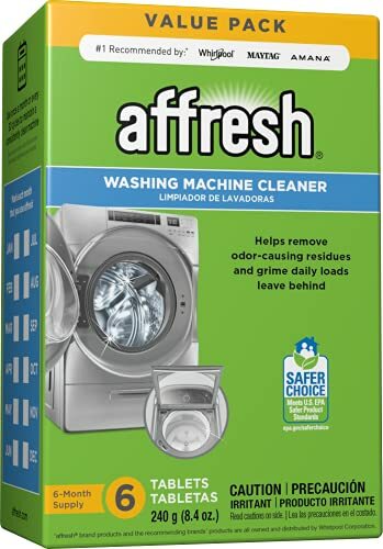 Affresh Washing Machine Cleaner Front Load Top Load Washer,Includng HE, 6 Tablet