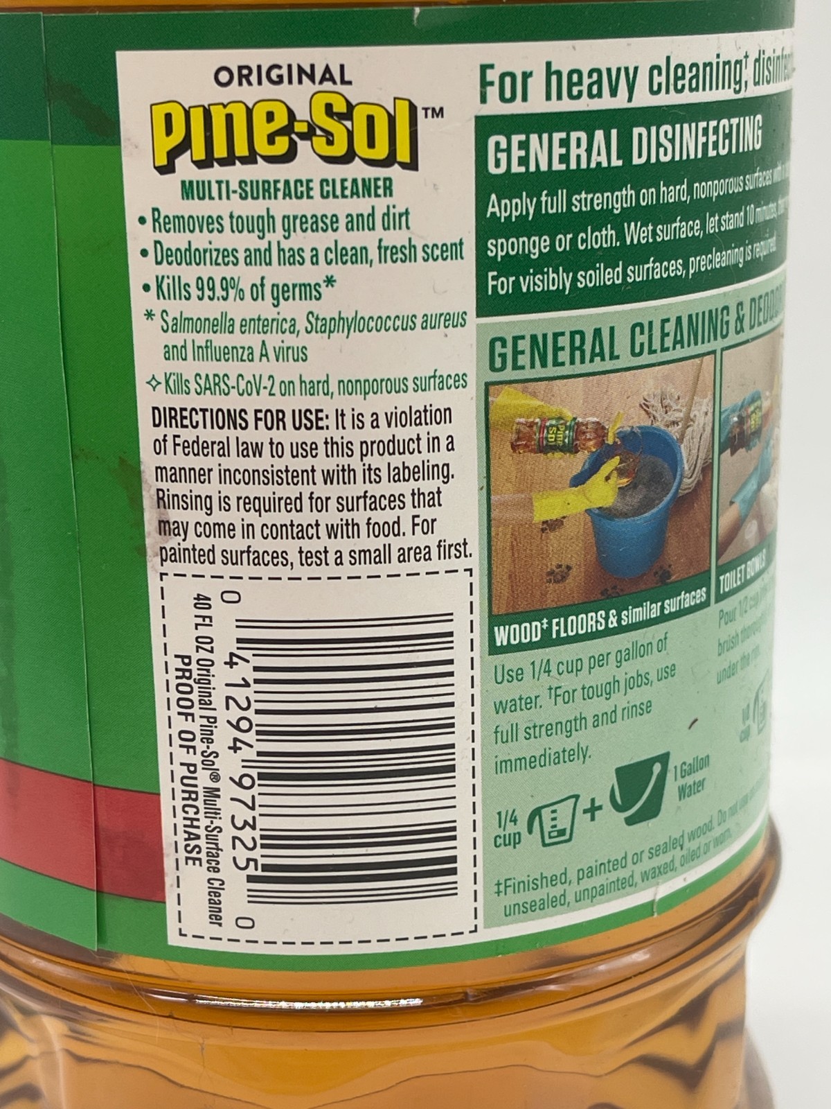 Pine-Sol Pine Scented Multi Surface Cleaner 40 Fl Oz lot of 2