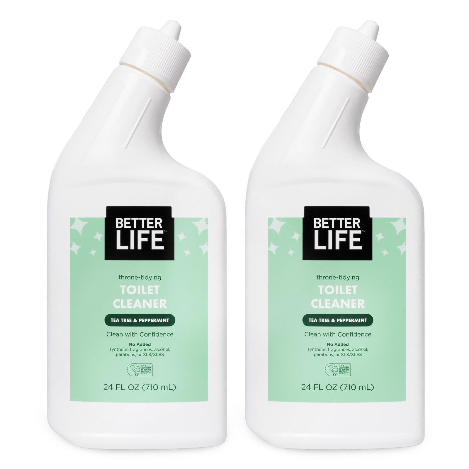 Toilet Bowl Cleaner, Plant-based, Stain & Odor Remover, Tea Tree & Peppermint…