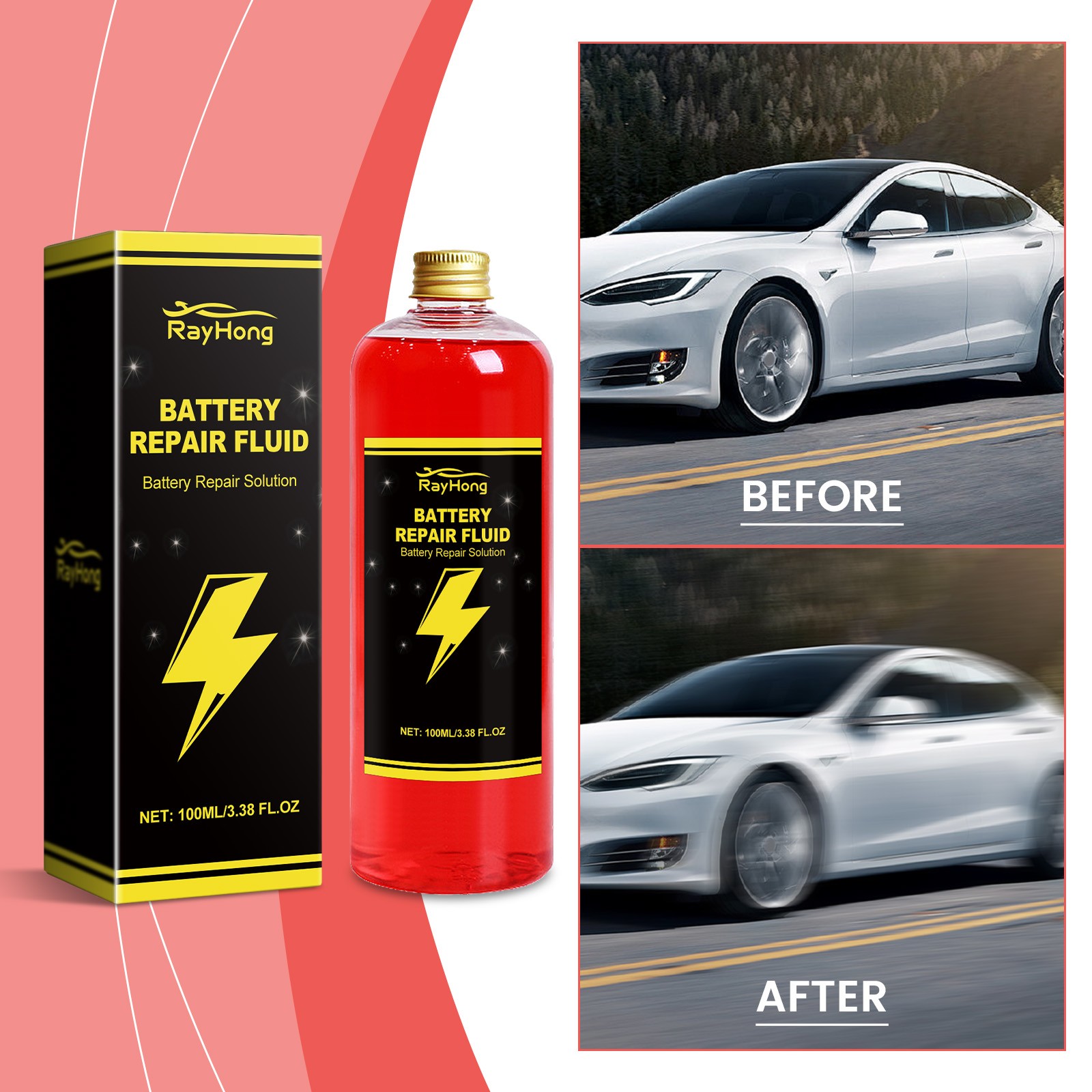 EV Battery Repair Fluid Electric Car Maintenance Performance Booster Cleaner