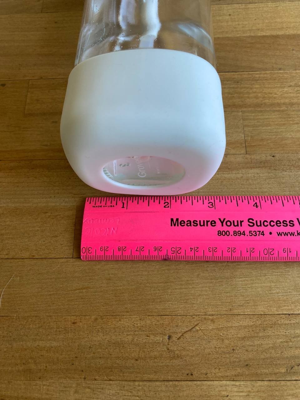 Grove Co Reusable Glass Pump Spray Bottle Clear Bottle White Silicone Sleeve