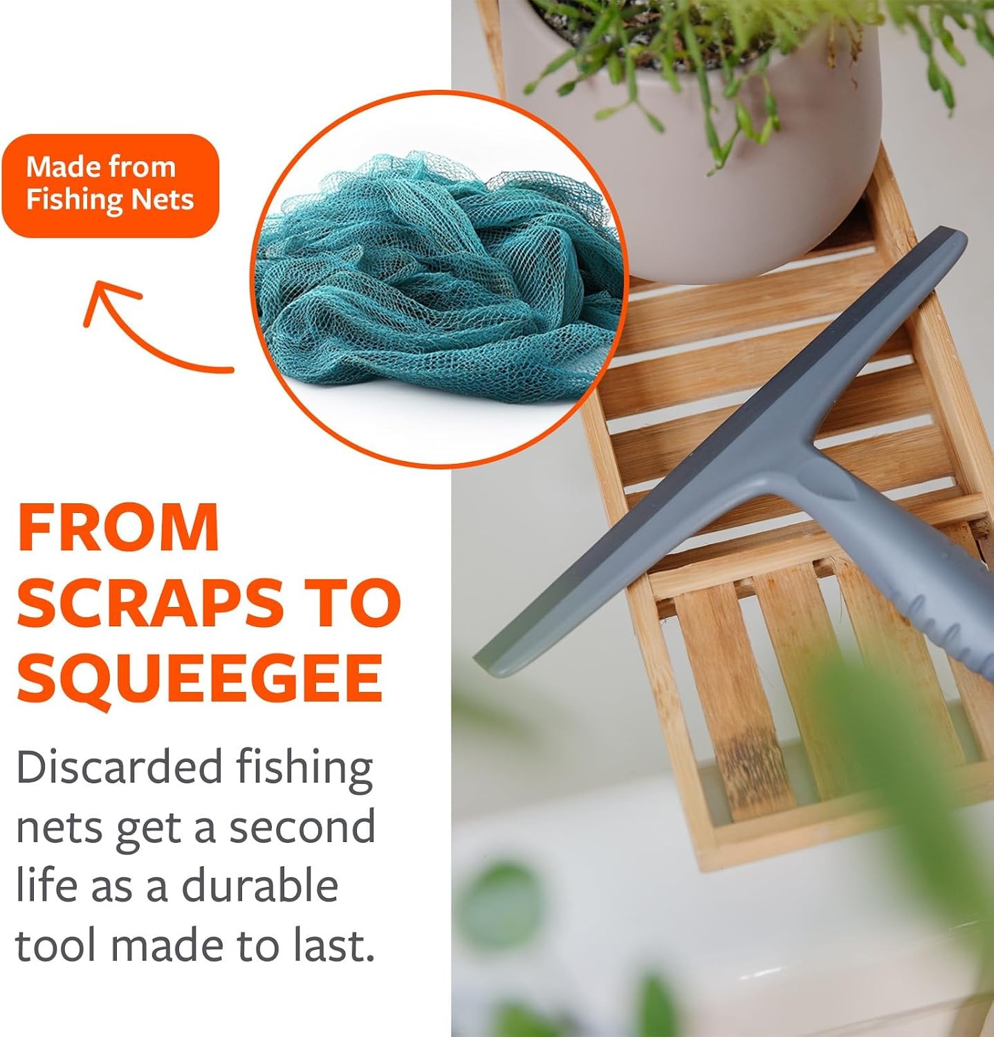 Clean Ocean Squeegee – Shower, Glass, Window, Tile, Windshield – Streak-Free