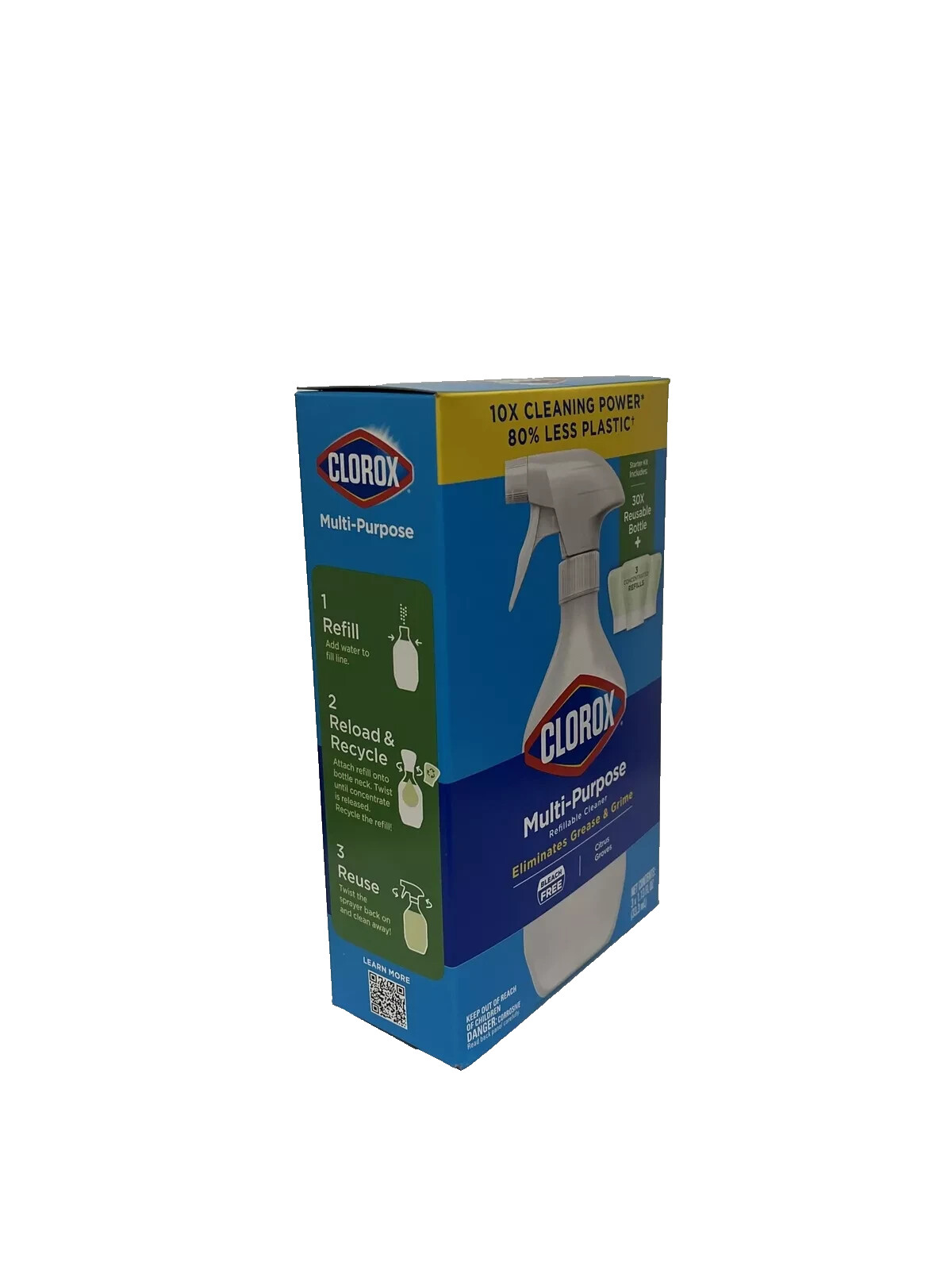 Clorox Refillable Cleaner Starter Kit Crisp Lemon Liquid All-Purpose Cleaner