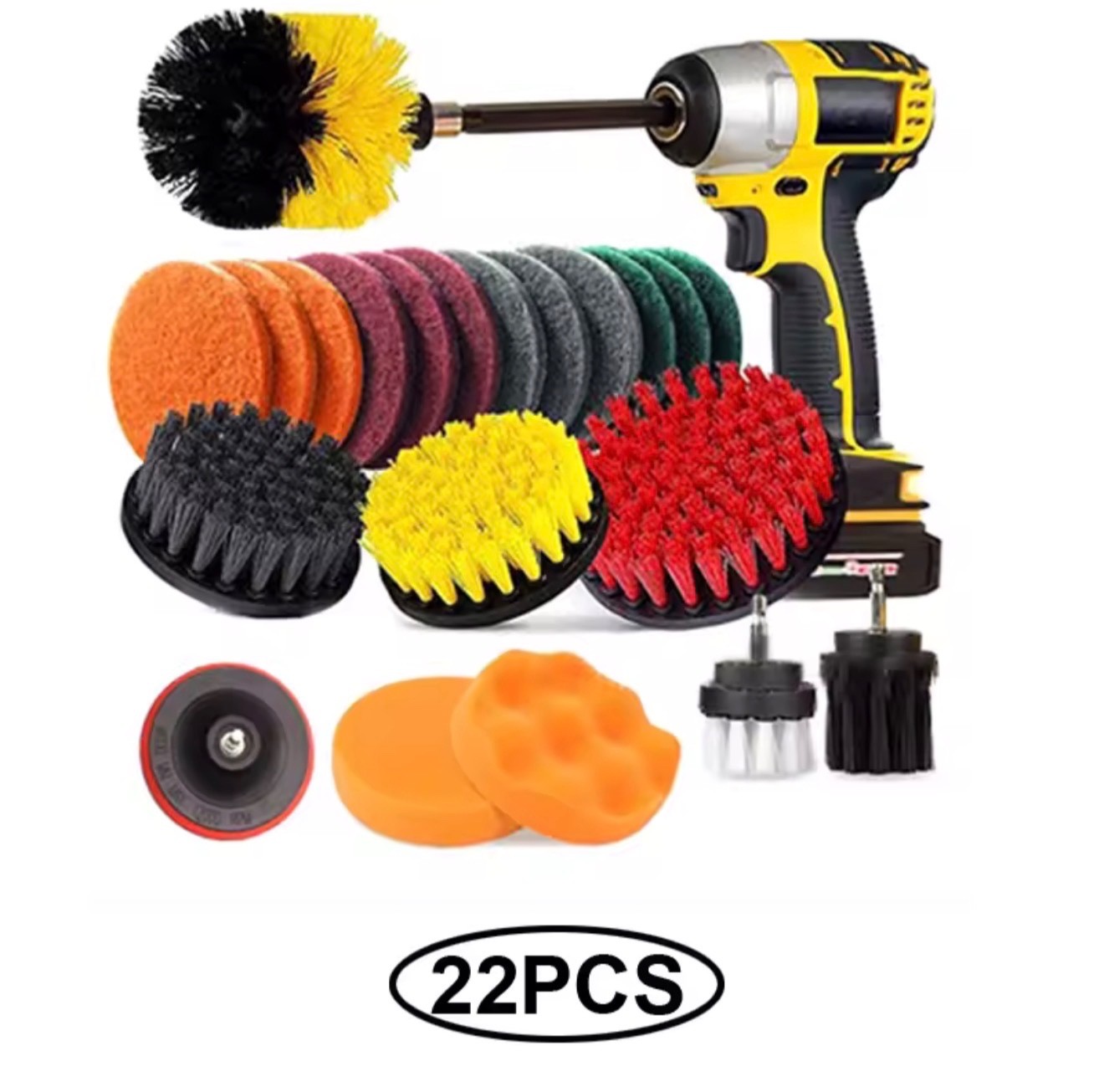 3 To 26 Brush Attachments Set Scrub Pads Sponge Power Scrubber Wash Cleaning Kit