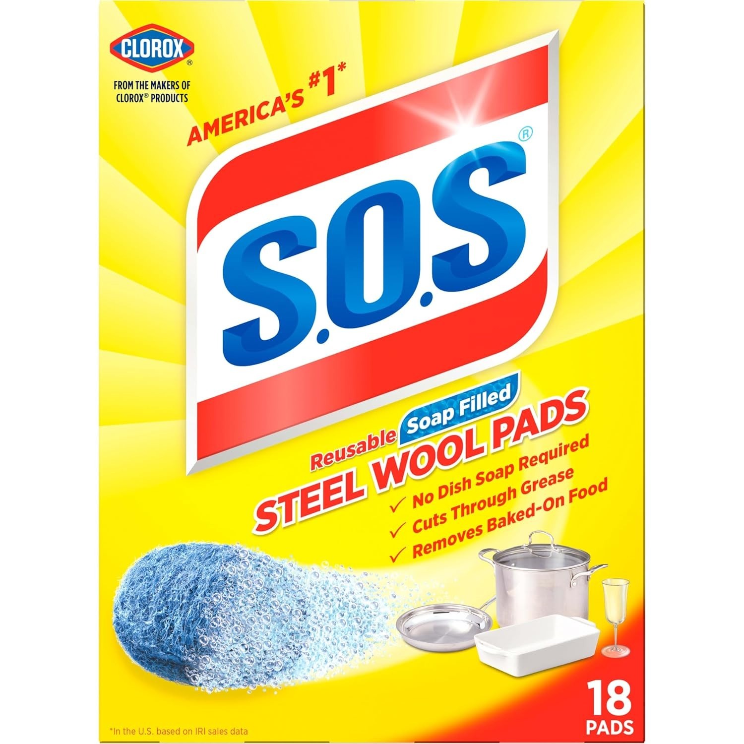 Steel Wool Soap Pads, 18 Count