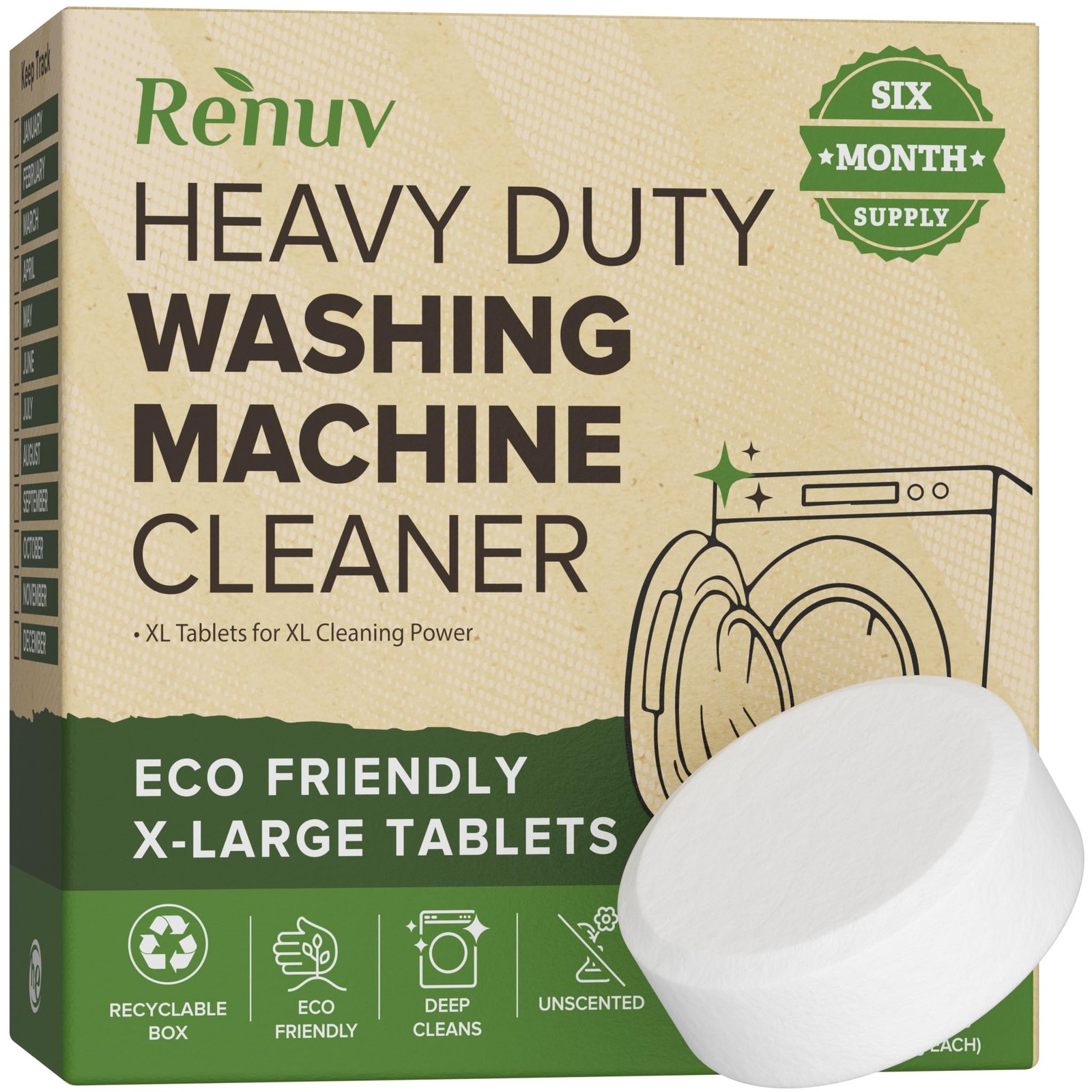 ® Heavy Duty Washing Machine Cleaner Descaler Tablets – for Front Load, Top L…