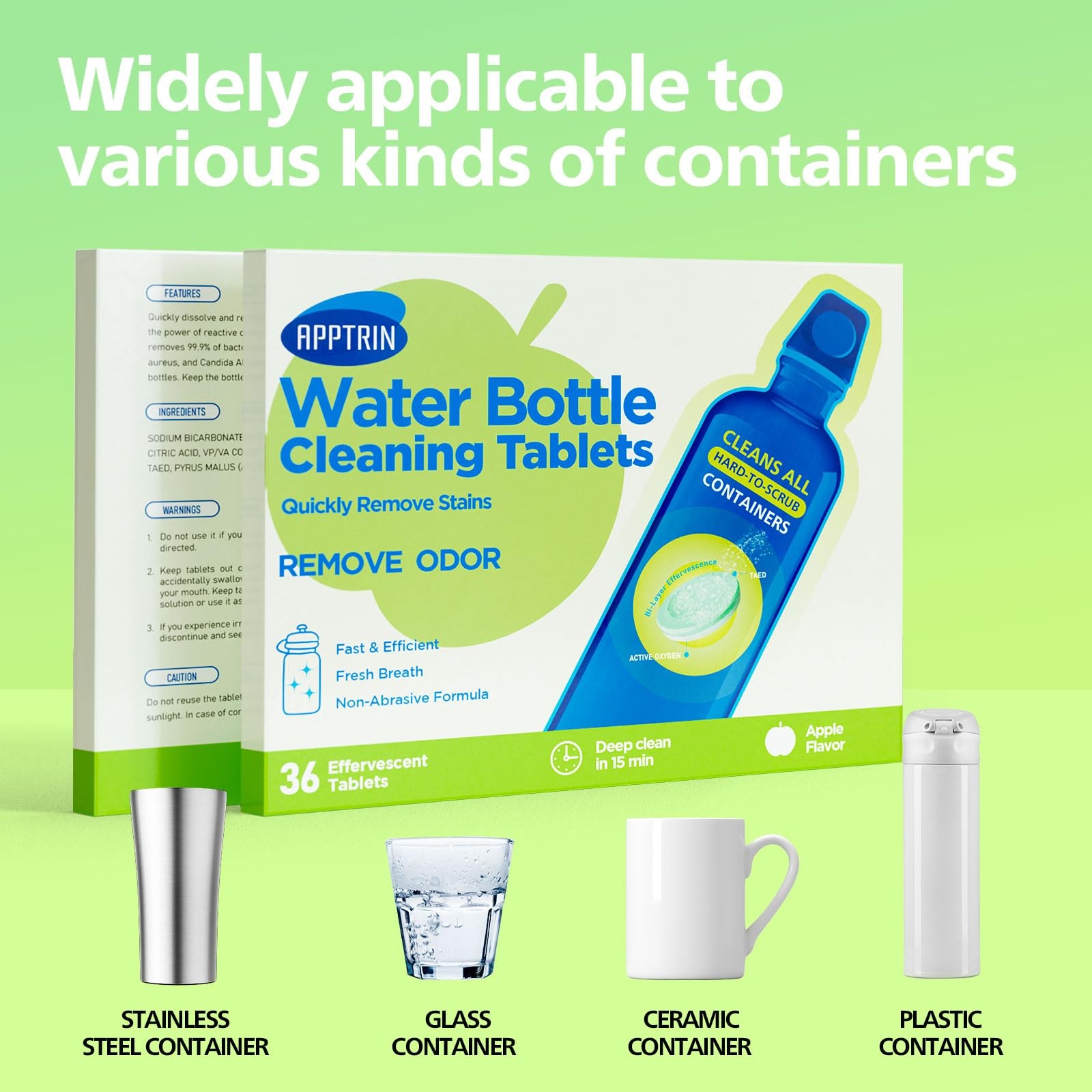 AppXynn Water Bottle Cleaning Tablets, Bottle Clean Tablet for Hydration Blad…