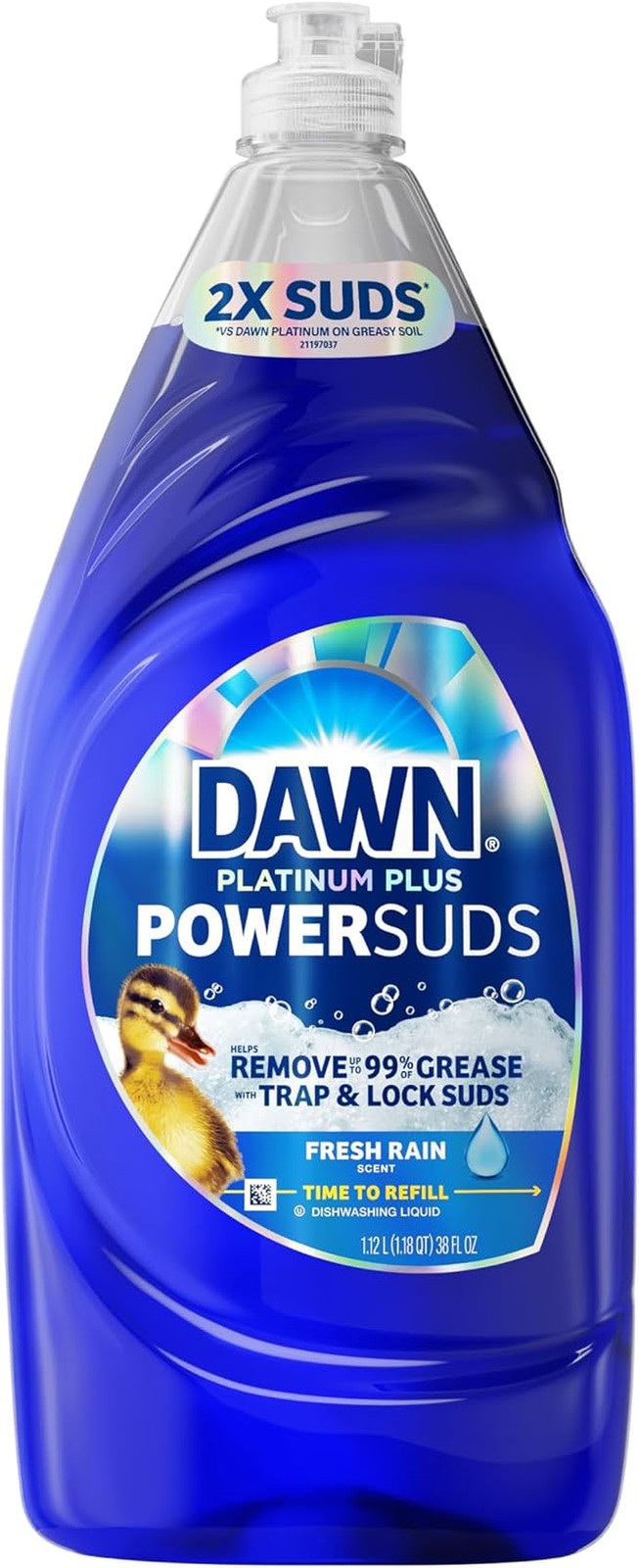 Platinum plus Powersuds Liquid Dish Soap, 38 Oz. Bottle