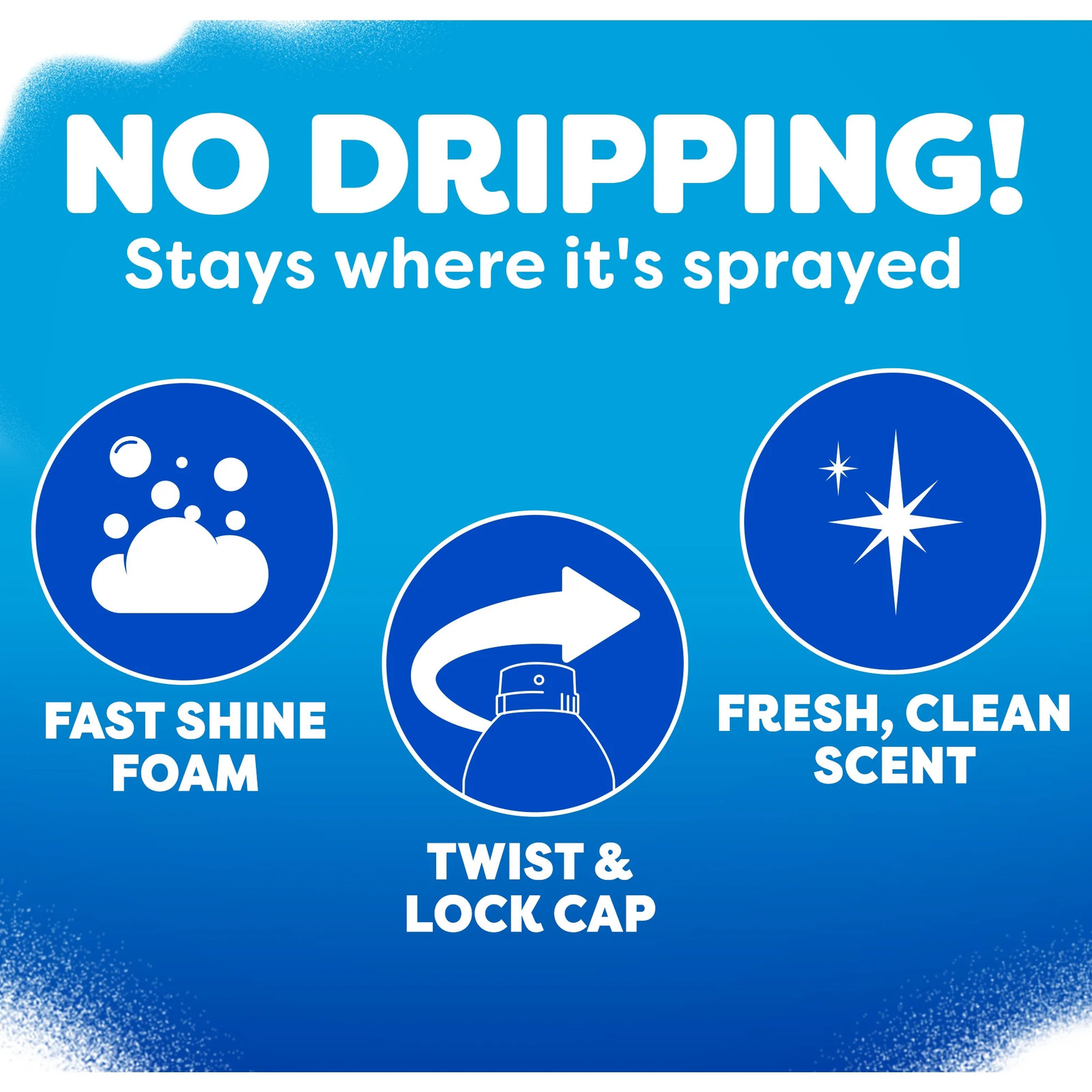 Fast Shine Foam Glass Window Mirror Cleaner NoDrip Aerosol