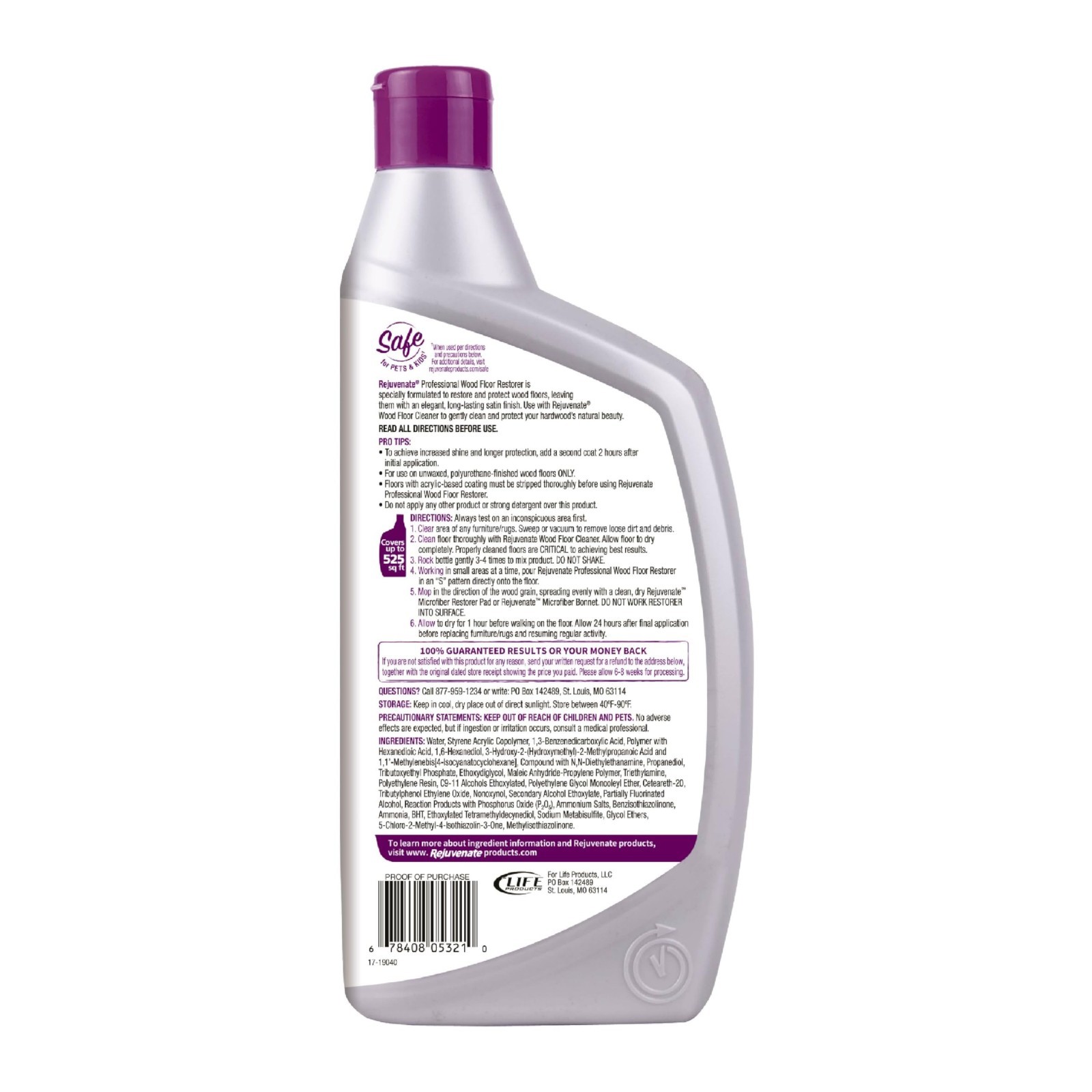 Wood Floor Restorer 32oz – Fills Scratches, Shines & Protects – Matte Satin Fini
