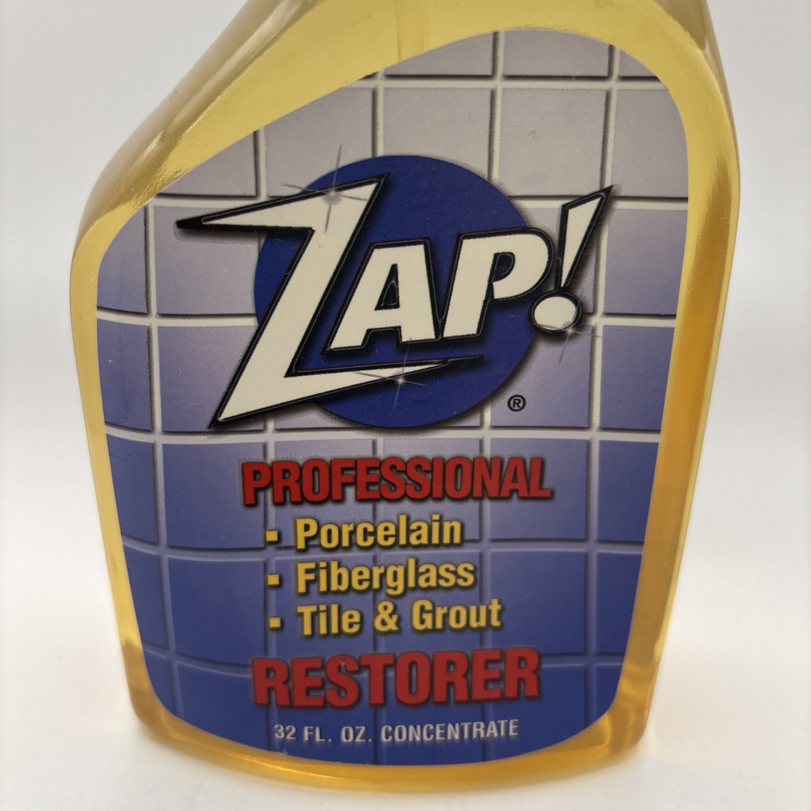 ZAP! PROFESSIONAL RESTORER Tile Porcelain Grout 32 oz Spray Bottle 95% Full