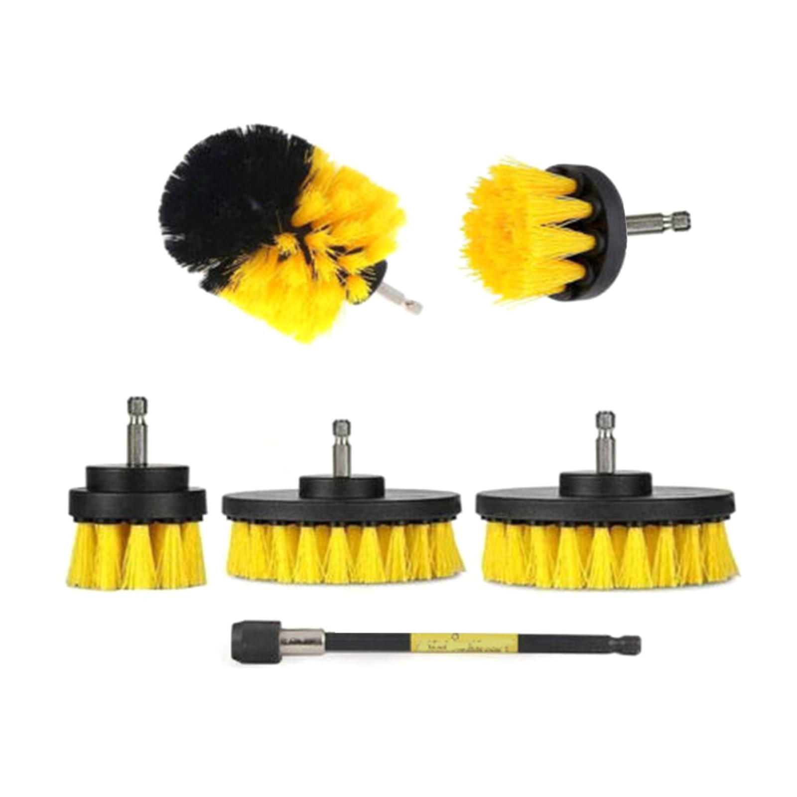 6Pcs Power Scrubber Cleaning Kit Drill Brush Set For Bathroom Tile Grout V1