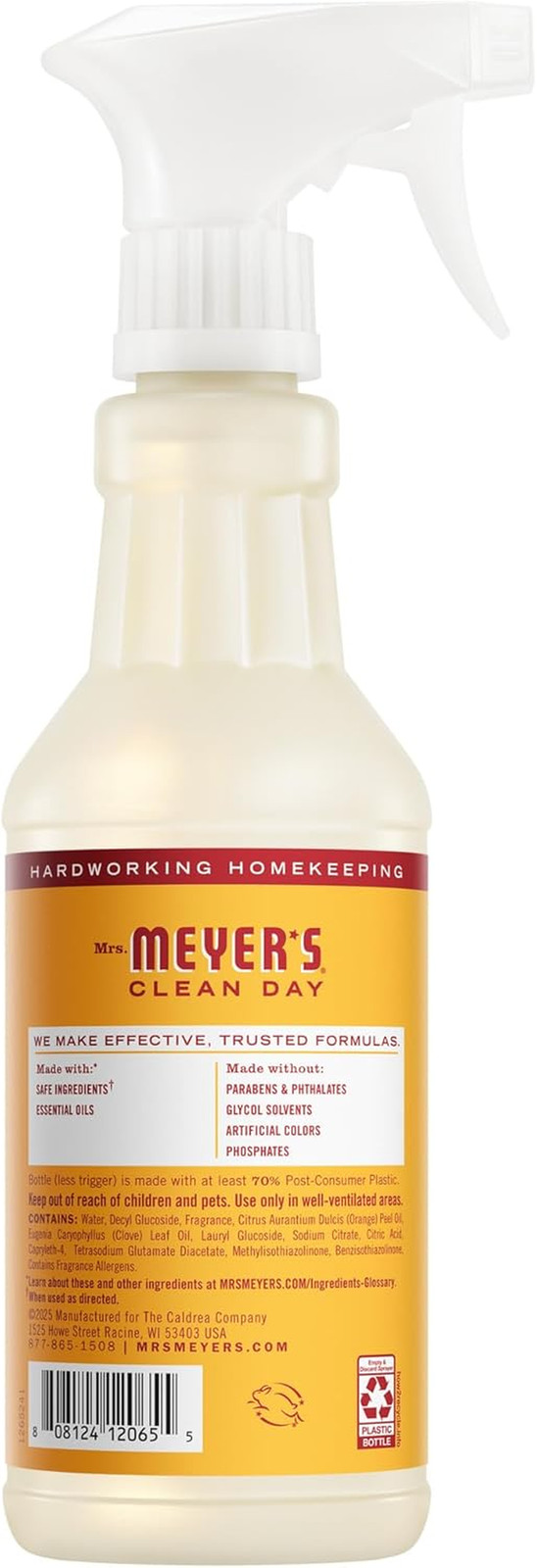 Mrs Meyers Multi-Surface Everyday Cleaner Spray Clementine 16oz 2-Pack