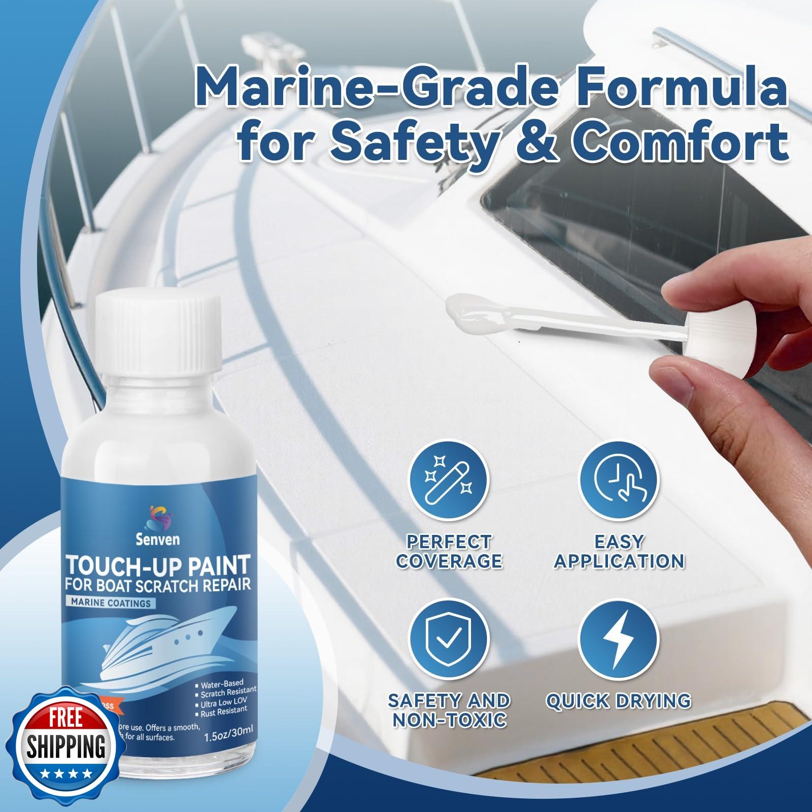 Boat Paint White Touch Up Pen High-Gloss Boat Scratch Repair Marine Topside B