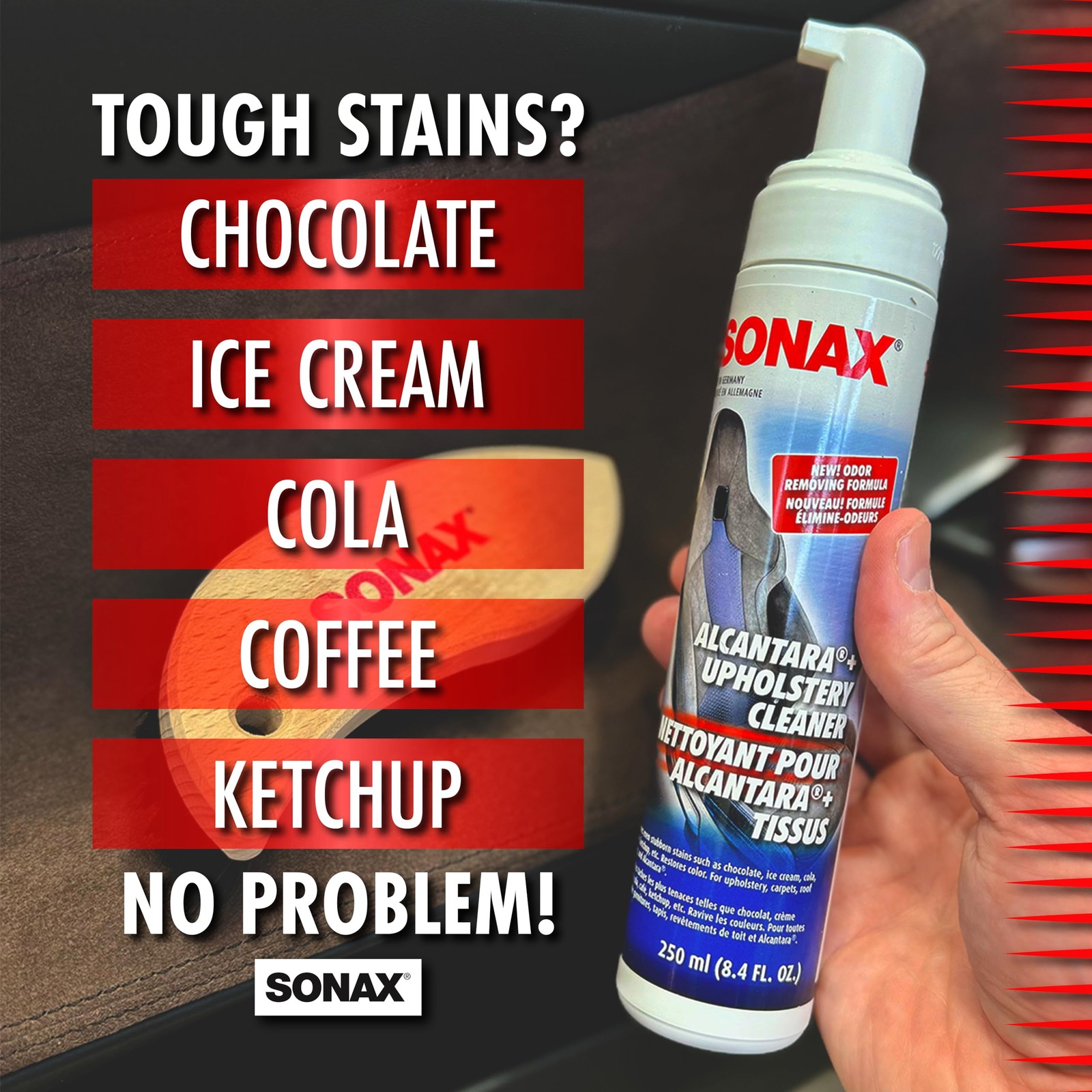 Upholstery And Alcantara Cleaner 206141 Foaming Alcantara synthetic Suede Cl