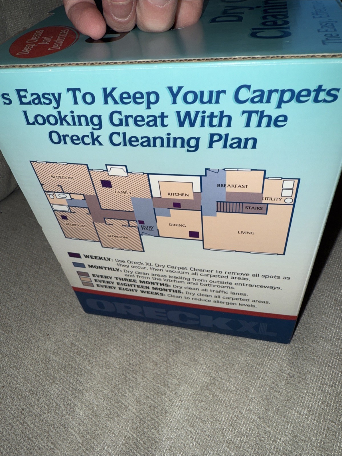 Oreck XL Dry Carpet Cleaning System Deep Clean Spray Rugs & Carpets