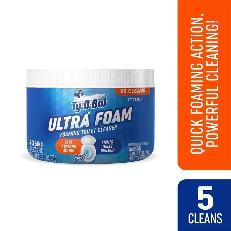 Ultra Foam Toilet Cleaner Citrus Scent Foaming Action Removes Stains 5 Uses