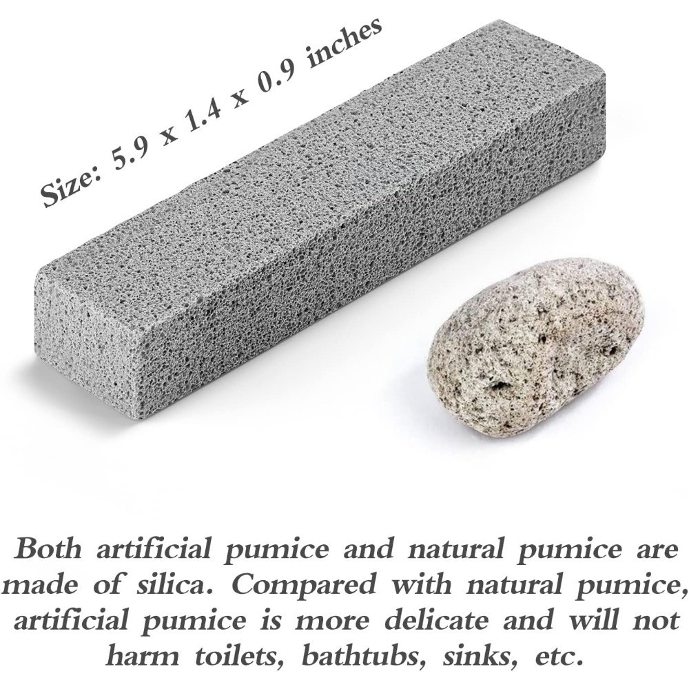 6Pack Pumice Stone for Toilet Cleaning Bowl Stick,Powerfully Cleans Hard Water