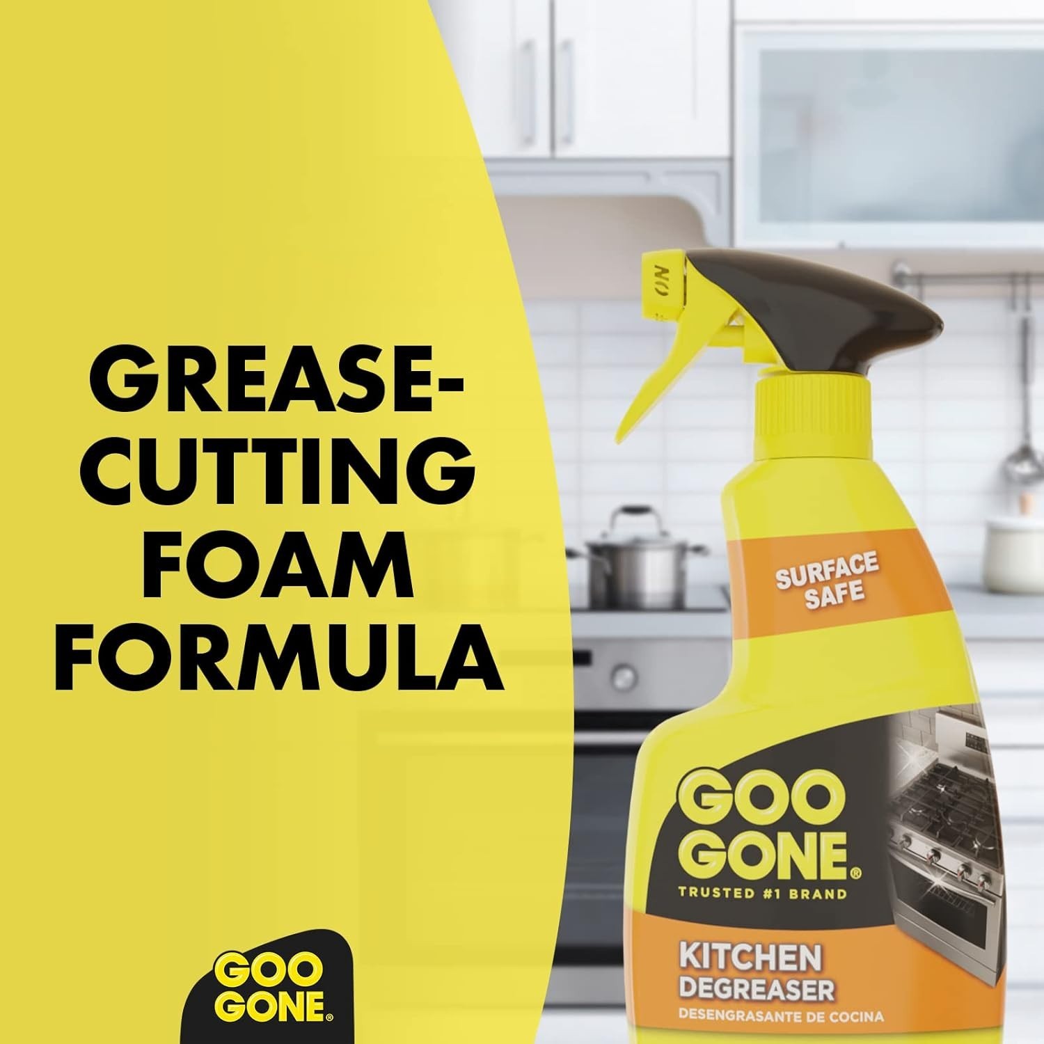 Eco-Friendly Kitchen Degreaser – 14 Fl. Oz. Fast Foaming Spray for Grime Removal