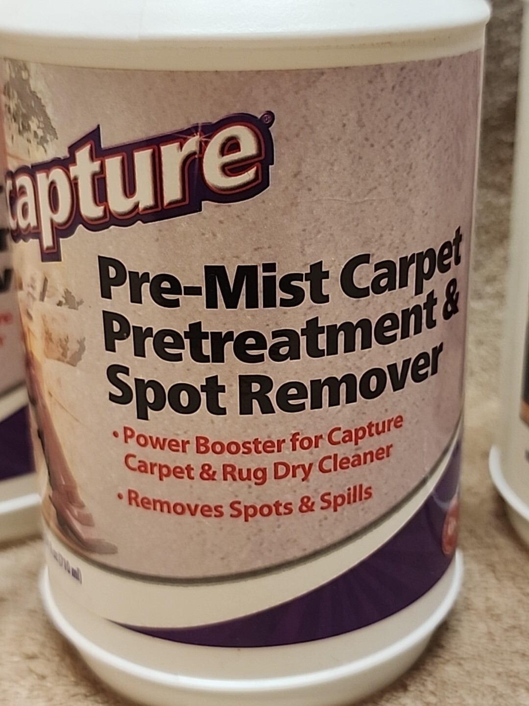 Lot of 3: Capture Pre-Mist Carpet Pretreatment &Spot Remover. 24 oz. Each Bottle