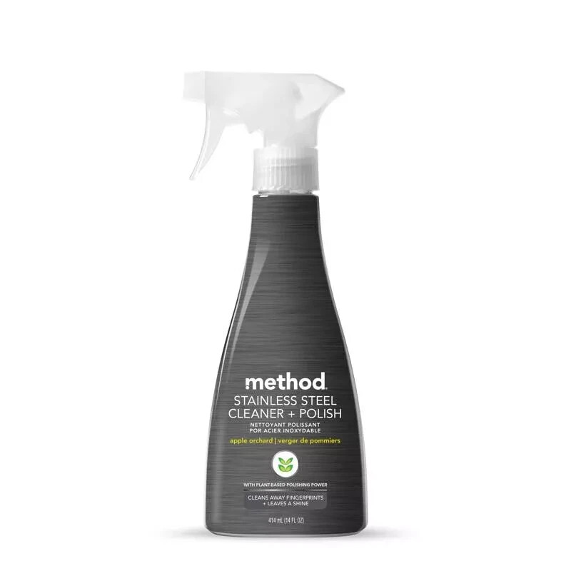 Method Stainless Steel Cleaner + Polish Apple Orchard Scent Plant Based 14 oz