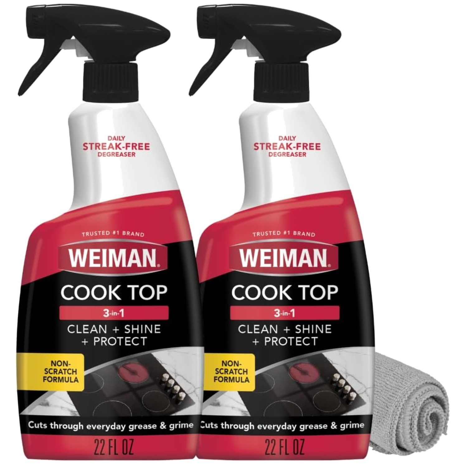 Kitchen Degreaser Set with Microfiber Cloth