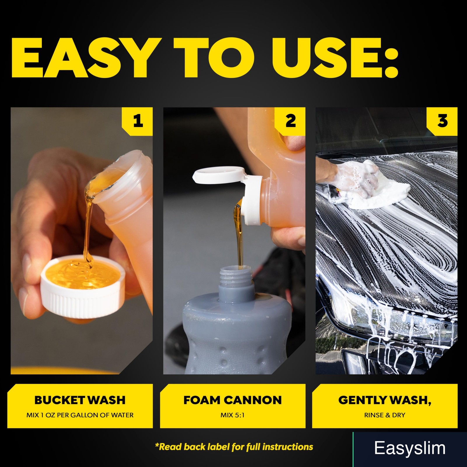 Car Wash Soap 1 Gallon Biodegradable Ultra-Rich Foam Cleaner & Conditioner