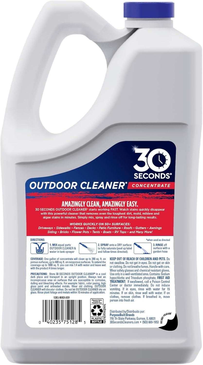 Outdoor Cleaner Dirt,Mold & Mildew Cleaner & Stain Remover Concentrate | 1 Ga…