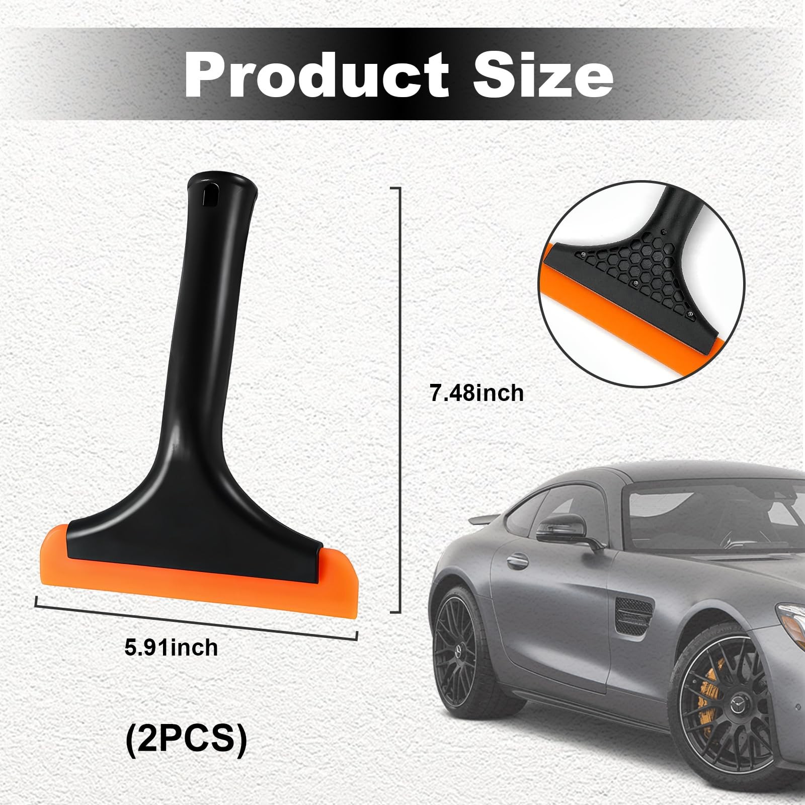 Ziciner Small Silicone Window Squeegee, Car Windshield Water Blade Squeegee, …