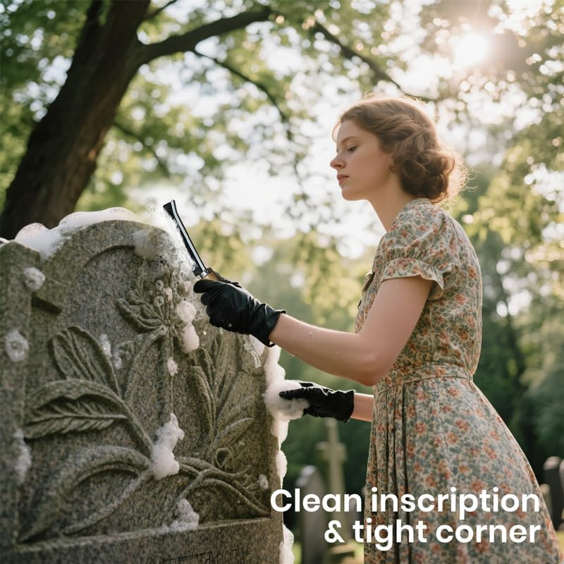 Headstone Cleaner Kit for Grave Cleaning, Cemetery Granite Gravestone Cleaner