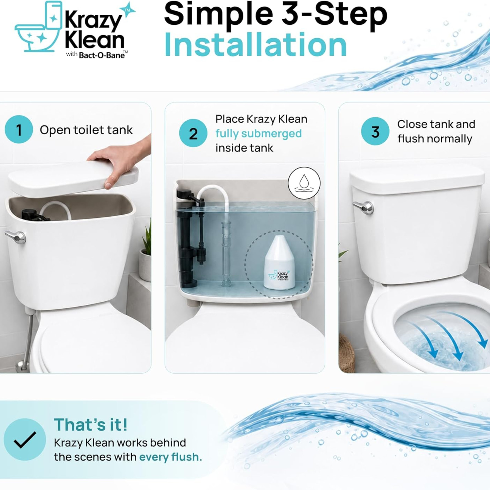 Krazy Klean Pro Toilet Cleaner Household Cleaning Solution Pack of 1