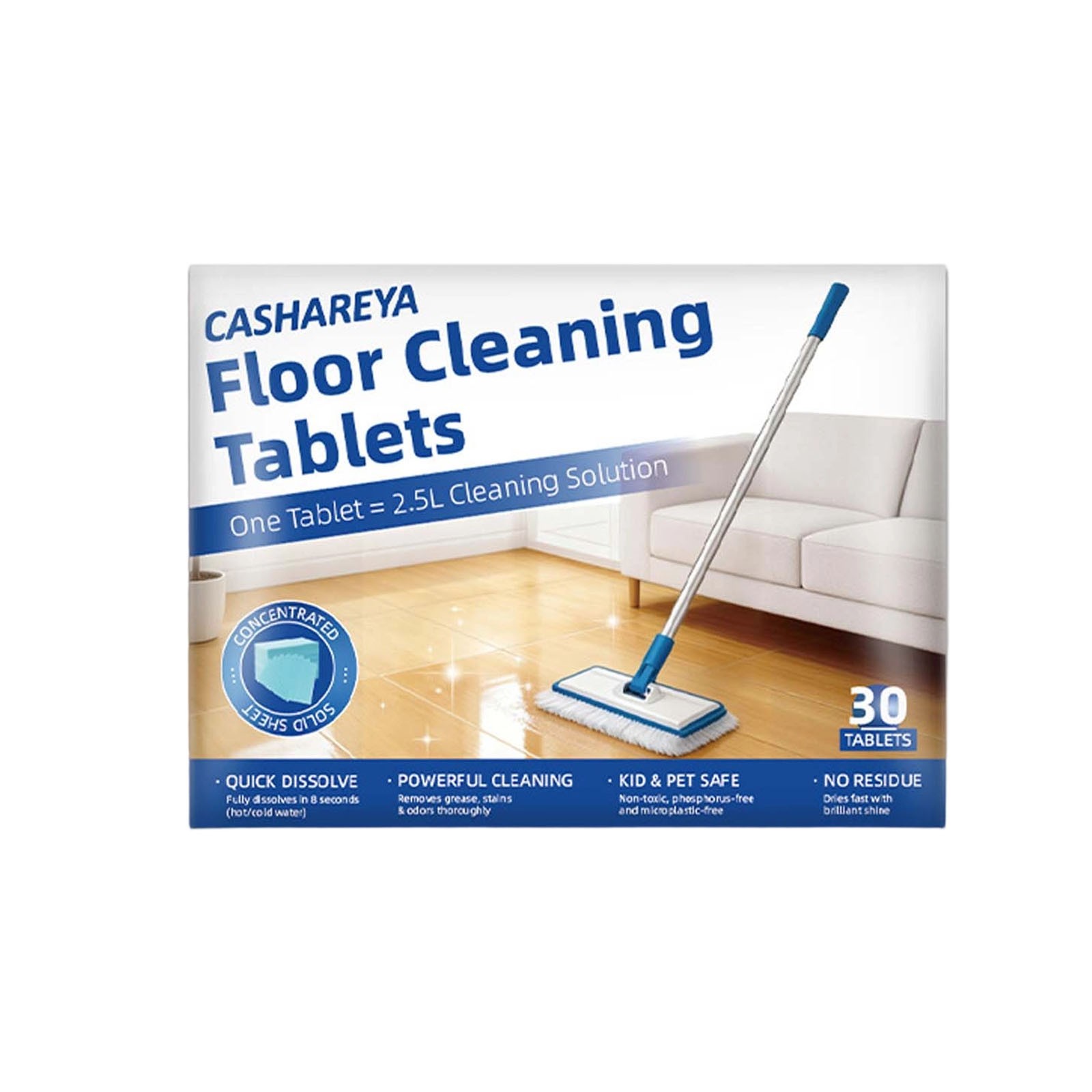 30pcs Multiple Effect The Floor Clean,Floor Cleaning Tablets Multi-Surface