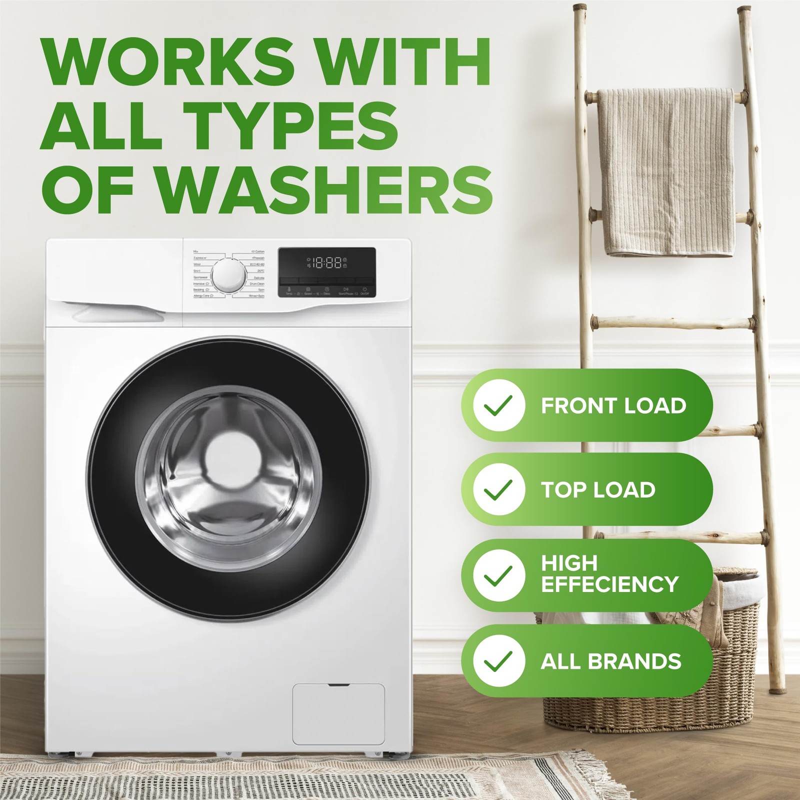 ® Heavy Duty Washing Machine Cleaner Descaler Tablets – for Front Load, Top L…