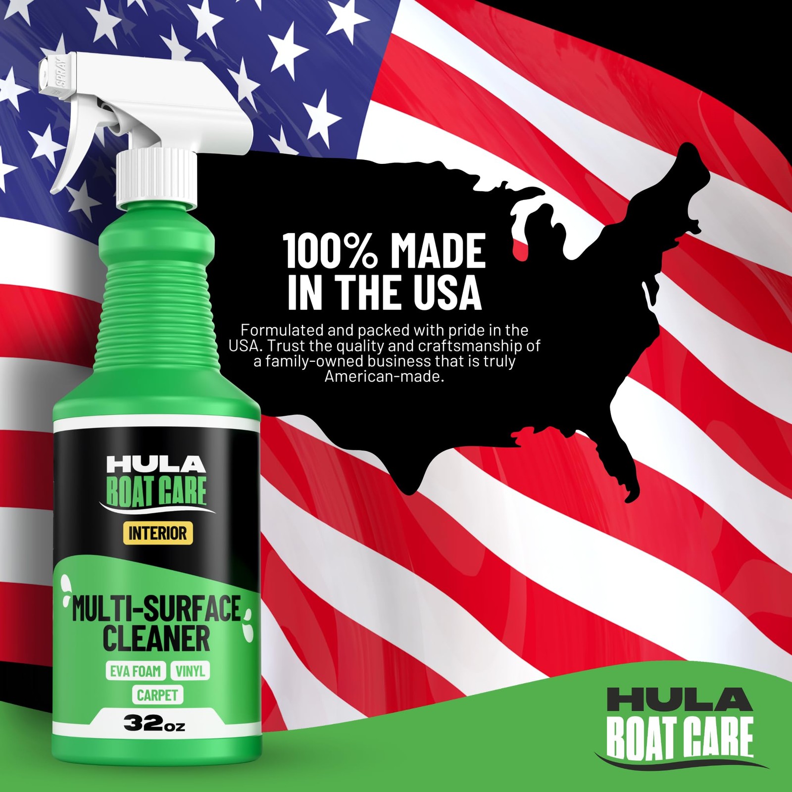 Hula Multi-Surface Cleaner — EVA Foam, Vinyl and Carpet, 32 oz — Boat Deck, S…