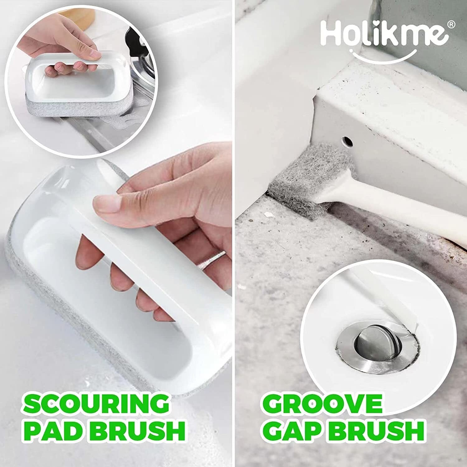 7 Pack Kitchen Cleaning Brush Set, Dish Brush for Cleaning, Kitchen Scrub Brush