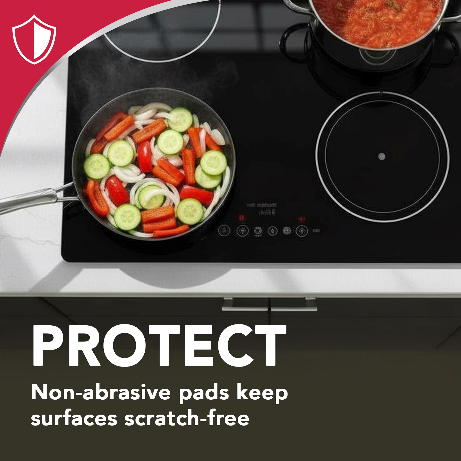 Cook Scrubbing Pads 2-in-1 Clean and Protect, 3 Count