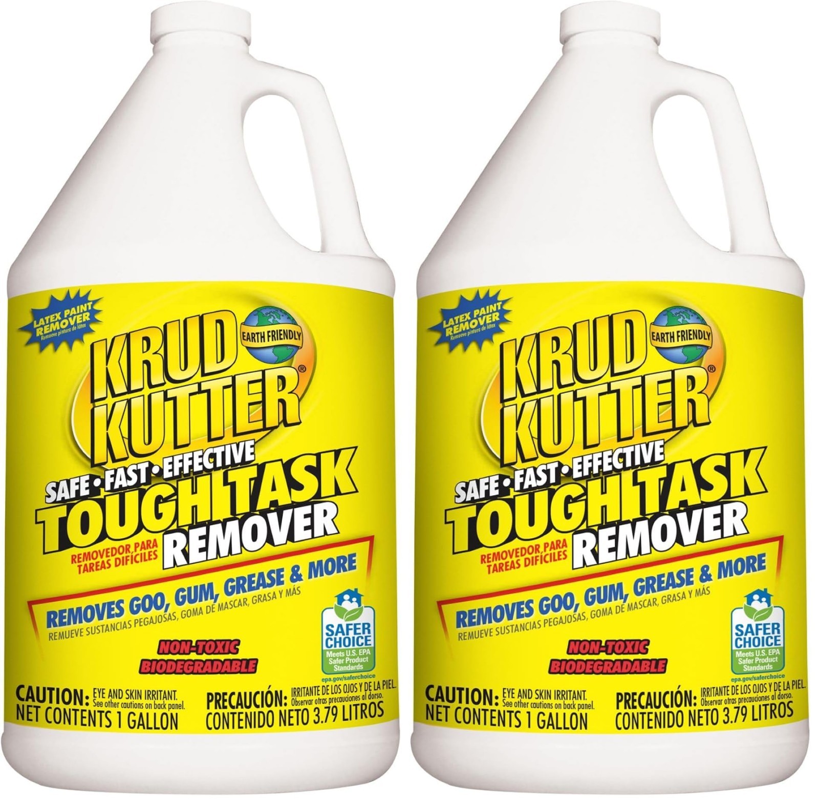 Clear Tough Task Remover – No Odor, 1 Gallon (128 Fl Oz) – Pack of 2, Heavy-Duty