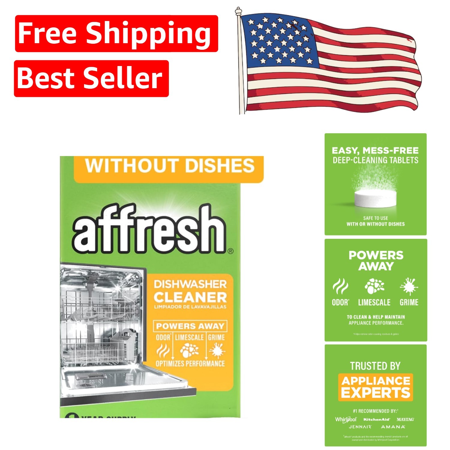 Deep Cleaning Dishwasher Tablets – 12 Count for Optimal Appliance Performance
