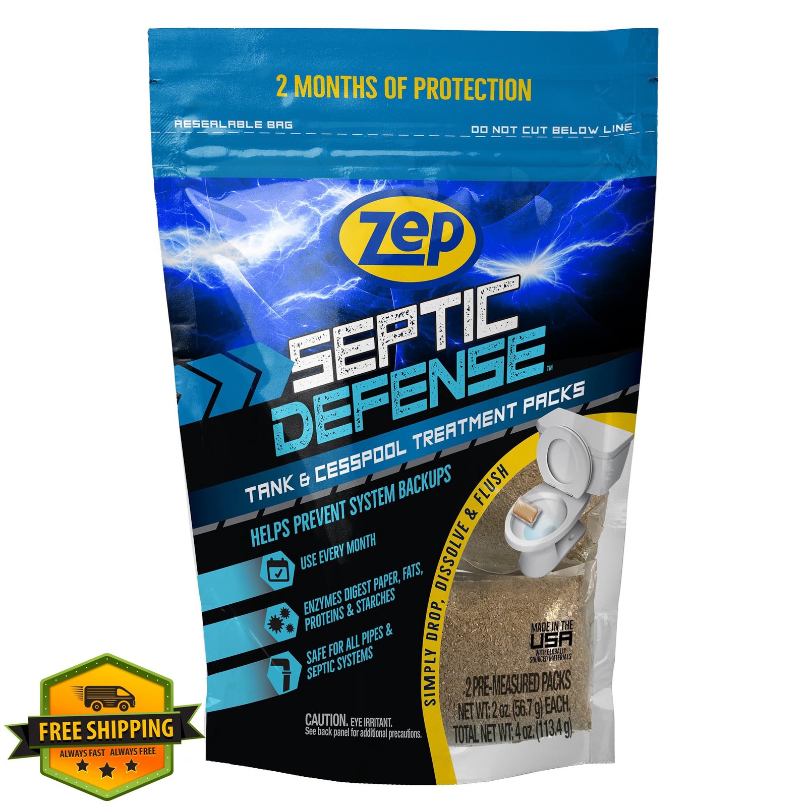 Zep Septic Defense System Dissolvable Packs 6 Month Supply STZP6