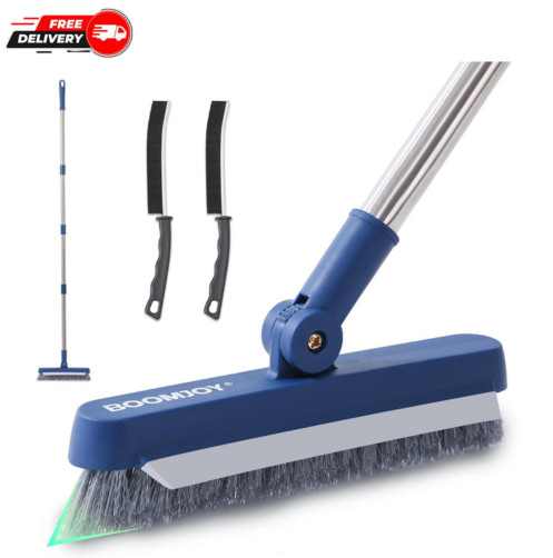 Long Handle Grout Brush – Stiff Bristles for Tile Floors, Shower & Bathroom Clea