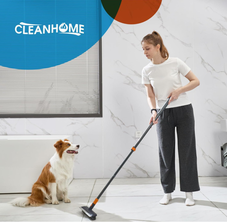 Cepillo Fregador con Mango Extensible 56″ y 4 Cabezales para Baño, Nuevo