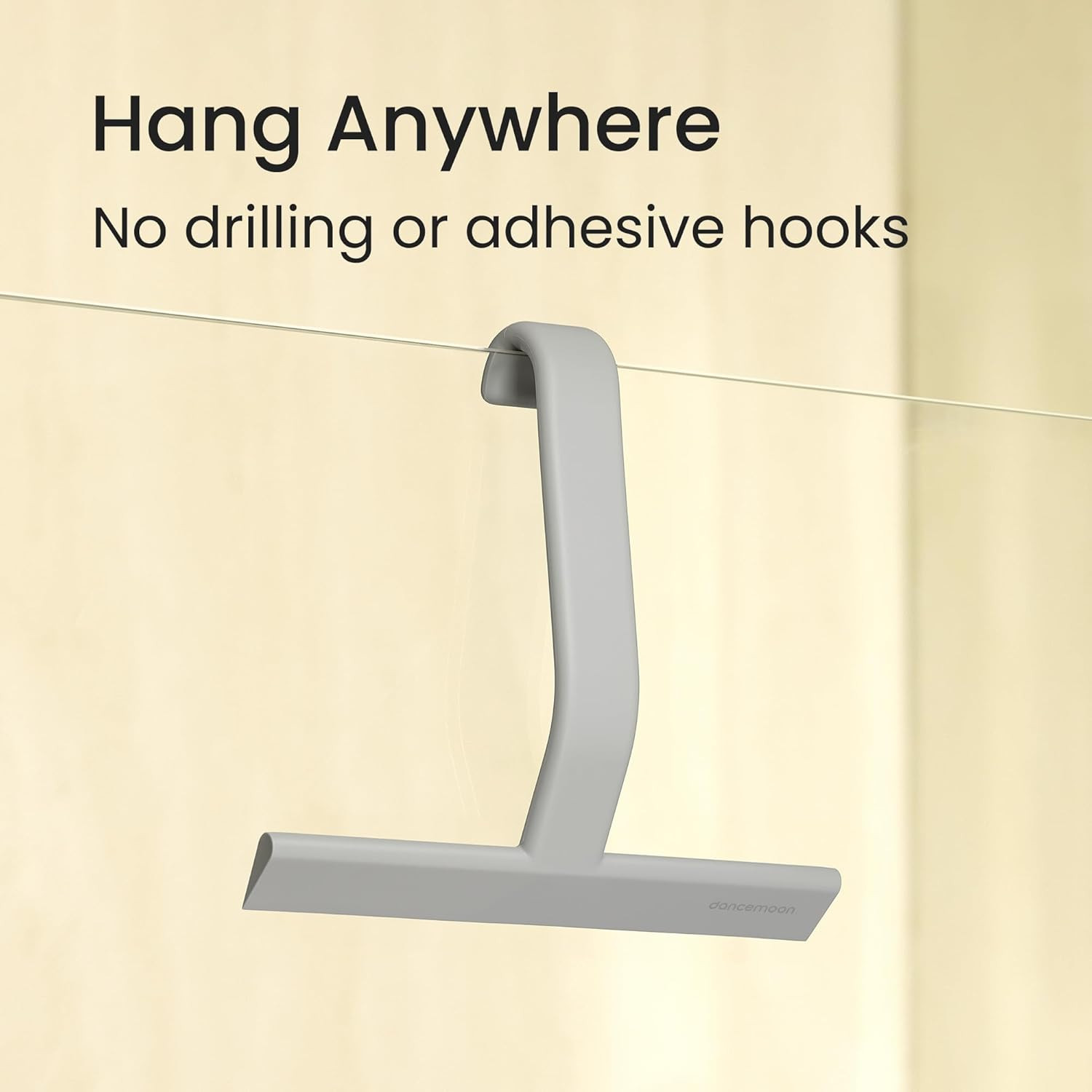 Justhang Shower Squeegee for Glass Doors, All-One-Piece Award-Winning Silicone S