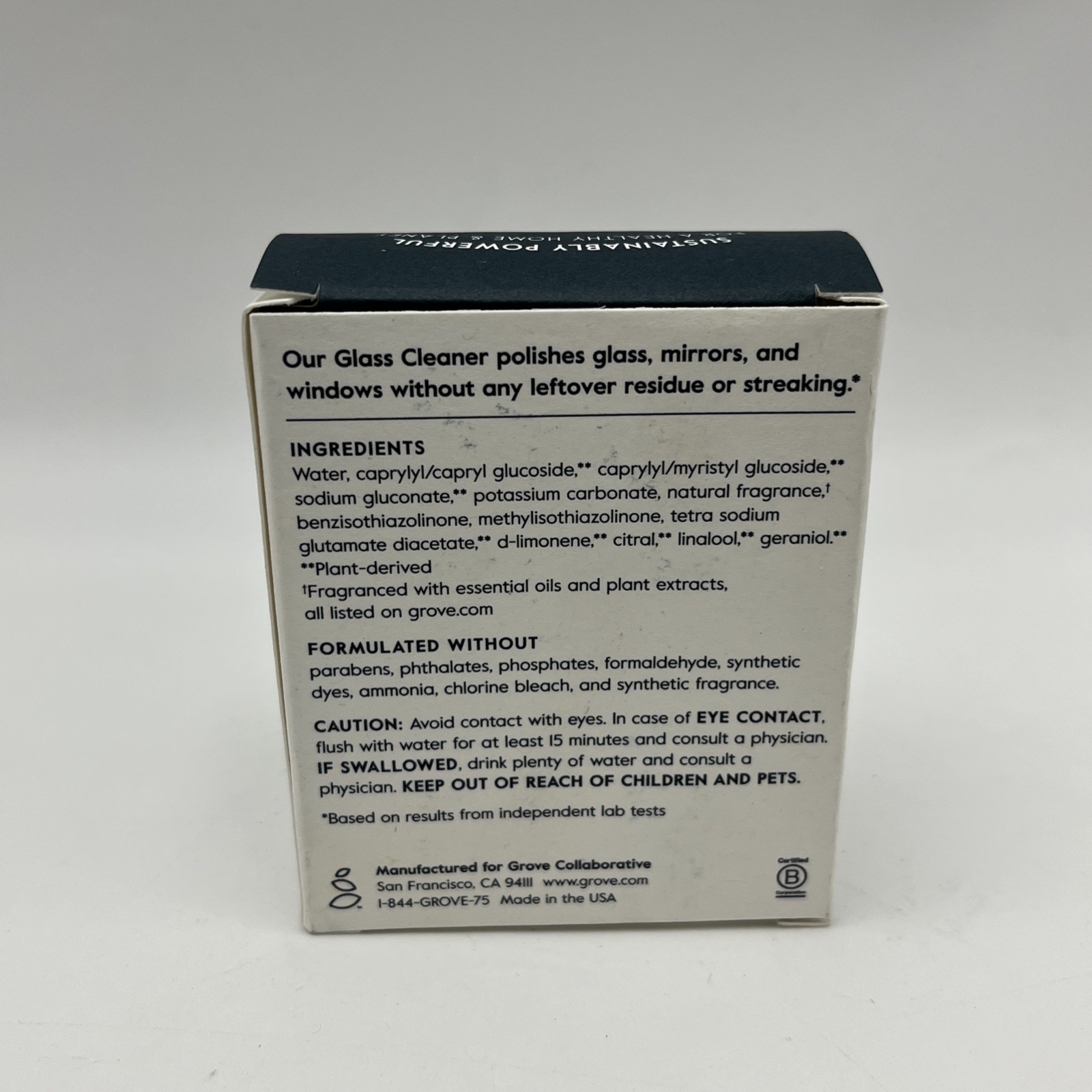 2 Pack – Grove Co. Glass Cleaner Concentrate, Lemon & Eucalyptus, 1 fl oz